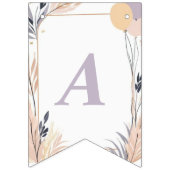 パステルボホキツネ&バルーン誕生日 バンティングフラッグ (第3の旗)