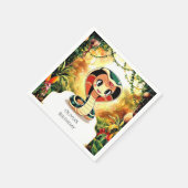 パステルボホスネーク誕生日 スタンダードカクテルナプキン (角)