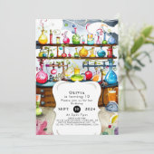 パステルボホチルドレンズサイエンティスト誕生日 招待状 (スタンド正面)