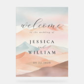 パステルボホデザートズ結婚ウェルカム アクリルサイン (正面)