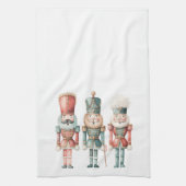 パステルボホナツクラッカースクリプトクリスマス キッチンタオル (縦)