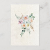 パステルボホニュートラルフローラウェディングRSVPカード 出欠カード (裏面)