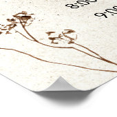 パステルボホニュートラルフローラス結婚スケジュールポスター ポスター (角)