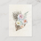 パステルボホニュートラルフローラ結婚のエンクロージャカード エンクロージャーカード (裏面)