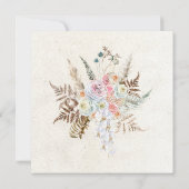 パステルボホニュートラルフローラ結婚式招待状 (裏面)