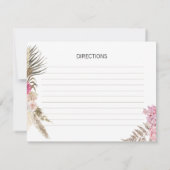 パステルボホニュートラル結婚フローラレシピカード ノートカード (裏面)