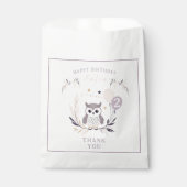 パステルボホフクロウ&バルーン誕生日 フェイバーバッグ (正面)