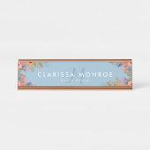 パステルボホフラワーズモノグラム デスクネームプレート (正面)