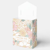 パステルボホフローラルパターンブライダルシャワー フェイバーボックス (オープン)