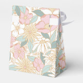パステルボホフローラルパターンブライダルシャワー フェイバーボックス (裏面サイド)