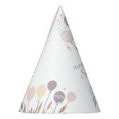 パステルボホヘッジホッグアンドバルーン誕生日 パーティーハット (左)