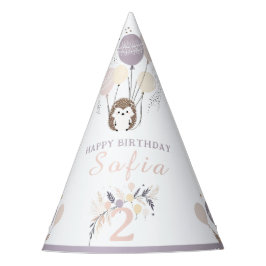 パステルボホヘッジホッグアンドバルーン誕生日 パーティーハット