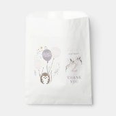 パステルボホヘッジホッグアンドバルーン誕生日 フェイバーバッグ (正面)