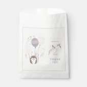 パステルボホヘッジホッグアンドバルーン誕生日 フェイバーバッグ (正面)