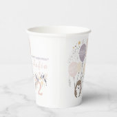 パステルボホヘッジホッグアンドバルーン誕生日 紙コップ (右)