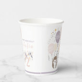 パステルボホヘッジホッグアンドバルーン誕生日 紙コップ (右)