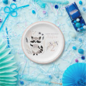 パステルボホラクーンアンドバルーン誕生日 ペーパープレート (パーティー)