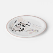 パステルボホラクーンアンドバルーン誕生日 ペーパープレート (アングル)