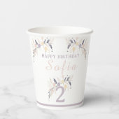 パステルボホラビットアンドバルーン誕生日 紙コップ (裏面)