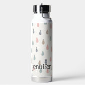 パステルボホレインドロップズピンクブルー金ゴールド追加 ウォーターボトル (左面)