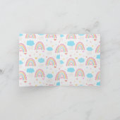 パステルボホレインボウィズハートガールバースデー 招待状 (内部)