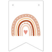 パステルボホレインボーガールズハッピーバースデー バンティングフラッグ (第1の旗)