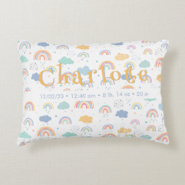 パステルボホレインボークラウドパターン アクセントクッション