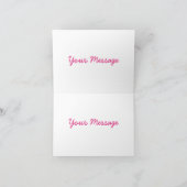 パステルボホレインボーハート誕生日パーティー サンキューカード (内部)