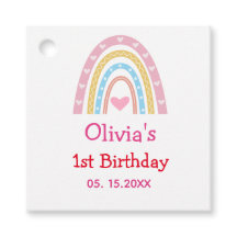 パステルボホレインボーハート誕生日パーティー