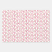 パステルボホレインボーミニマリストガール1st誕生日I ラッピングペーパーシート (正面2)