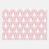 パステルボホレインボーミニマリストガール1st誕生日I ラッピングペーパーシート (正面)