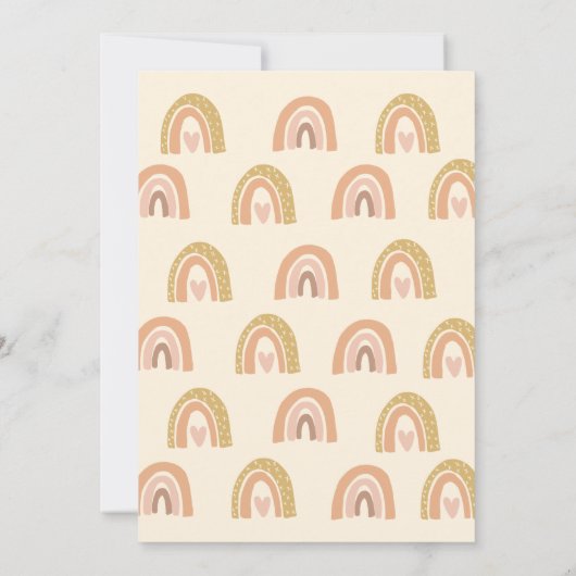 パステルボホレインボー3rd誕生日招待状カード 招待状 (裏面)