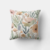 パステルボホワイルドフラワーウォータカラーフローラ春 クッション (裏面)