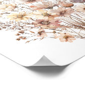 パステルボホワイルドフラワーズフローラ水彩 ポスター (角)