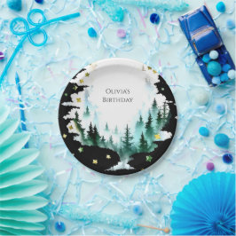 パステルボホーウッドランド誕生日 ペーパープレート