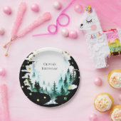 パステルボホーウッドランド誕生日 ペーパープレート (パーティー)