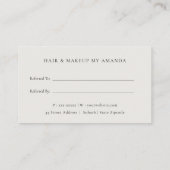 パステルボホ赤面ブルーグリーンフローラフレンド参照 名刺 (裏面)