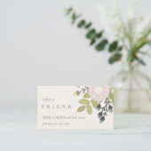 パステルボホ赤面ブルーグリーンフローラフレンド参照 名刺 (スタンド正面)