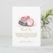 パステルボンジュールベベフランスのーマカロンベビーシャワー サンキューカード (スタンド正面)