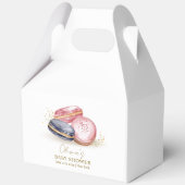 パステルボンジュールベベフランスのーマカロンベビーシャワー フェイバーボックス (正面)