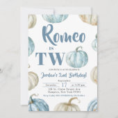 パステルボーイパンプキン2nd誕生日パーティー 招待状 (正面)