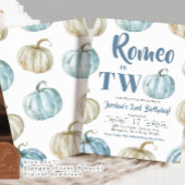 パステルボーイパンプキン2nd誕生日パーティー 招待状