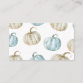 パステルボーカンプキンベビーシャワーおむつラッフル エンクロージャーカード (裏面)