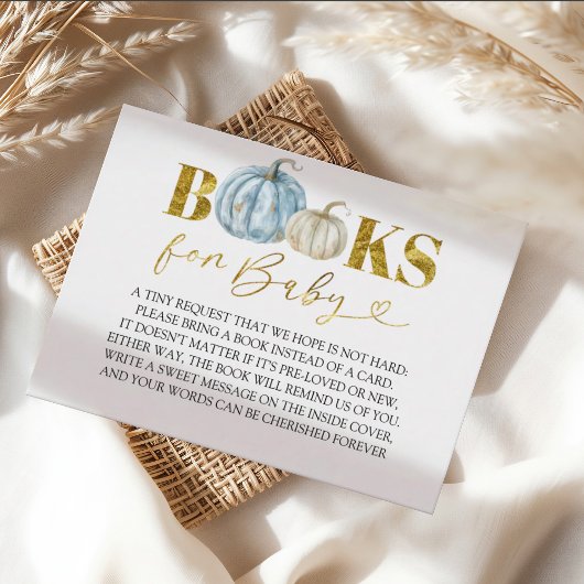 パステルボーカンプキンベビーシャワーブズベビー エンクロージャーカード