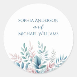 パステルボ結婚タニカル結婚式用シール ラウンドシール