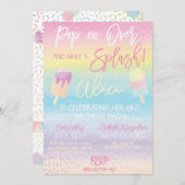 パステルポッシクル誕生パーティー 案内状 (正面/裏面)