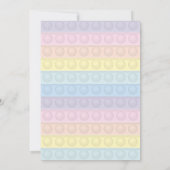 パステルポップ・アートのイット誕生日パーティーの招待 招待状 (裏面)