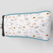 パステルポピーフローラガーデンパターン ゴルフヘッドカバー (正面)