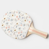 パステルポピーフローラガーデンパターン 卓球ラケット (横)