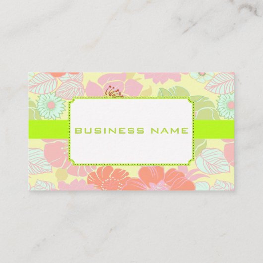 パステルポピーレトロ花模様名刺 名刺 (裏面)